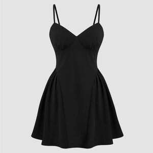 Cider Black Midi Dress